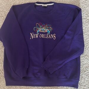 Purple New Orleans Sweater
